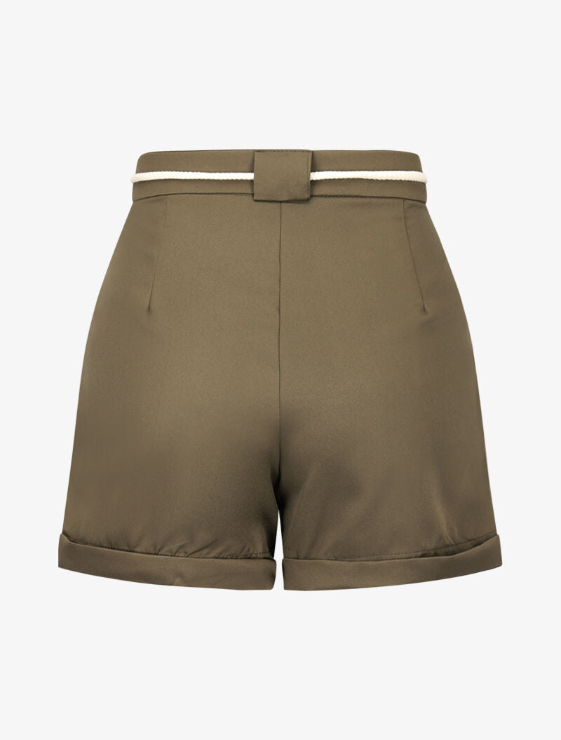 Short à grandes poches plaquées - kaki - 4
