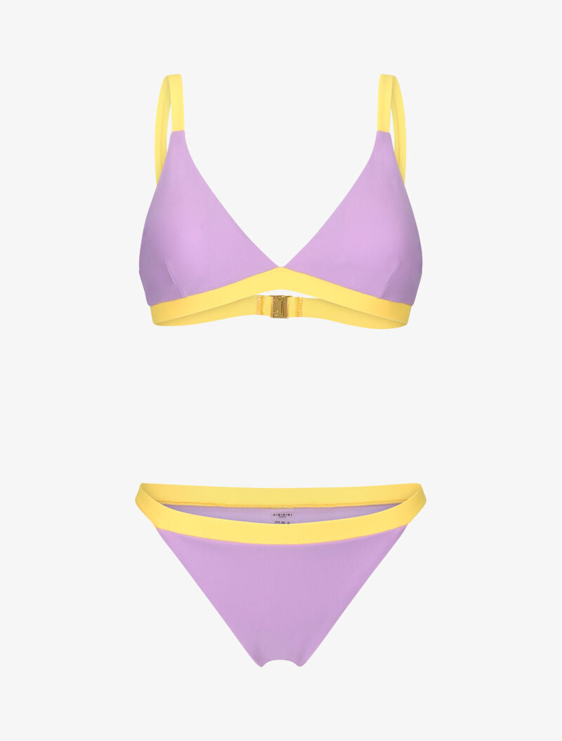 Bikini triangle bicolore - lilas - 1