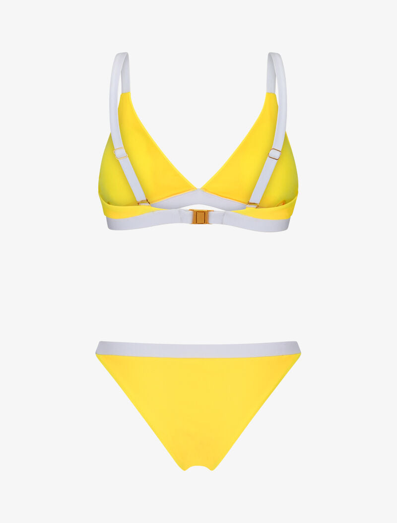 Bikini triangle bicolore - jaune - 2