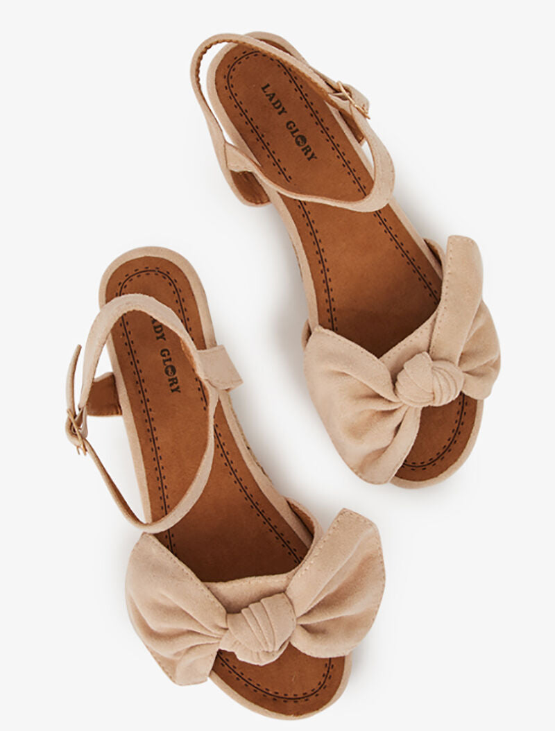 Nu-pieds à large flots - beige - 1
