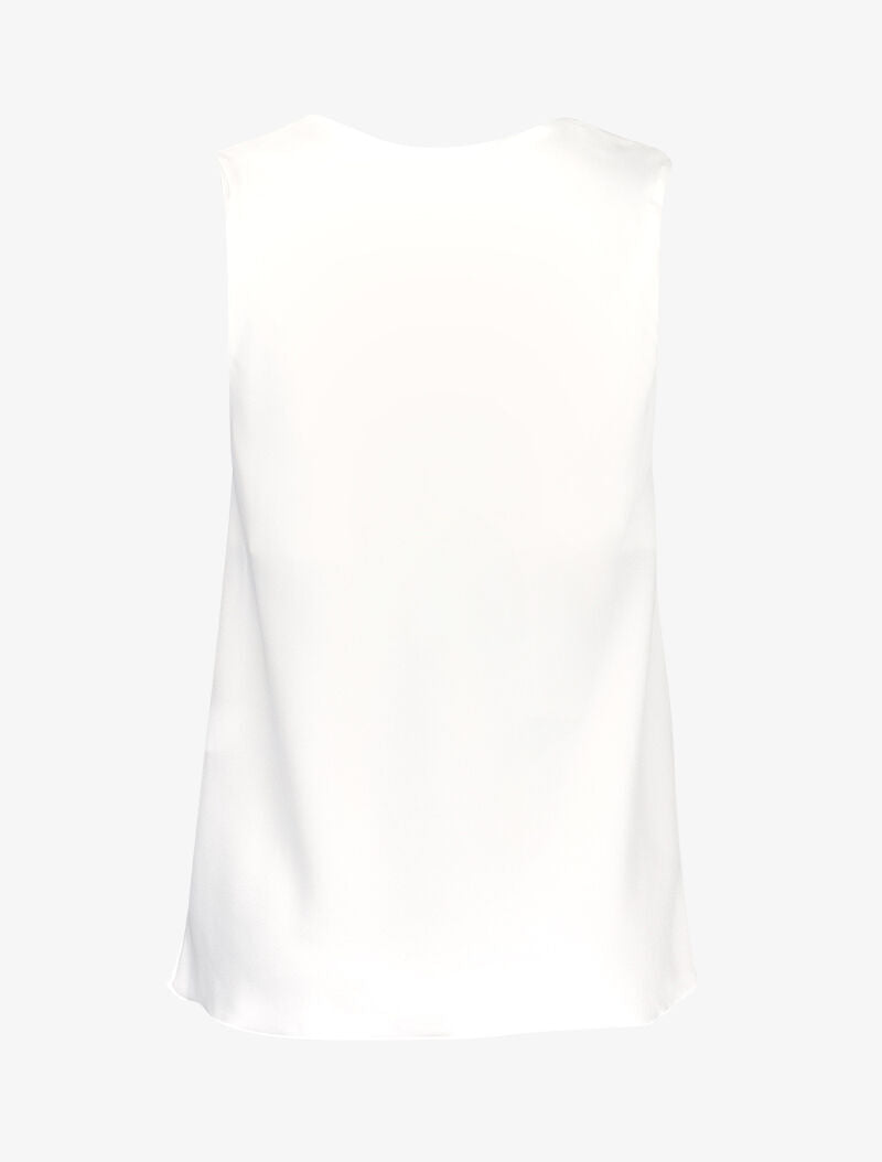 Blouse ample à détails nouer - blanc - 2