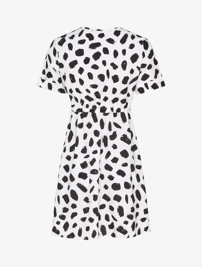 Robe boutonnée imprimé graphique - blanc - 2