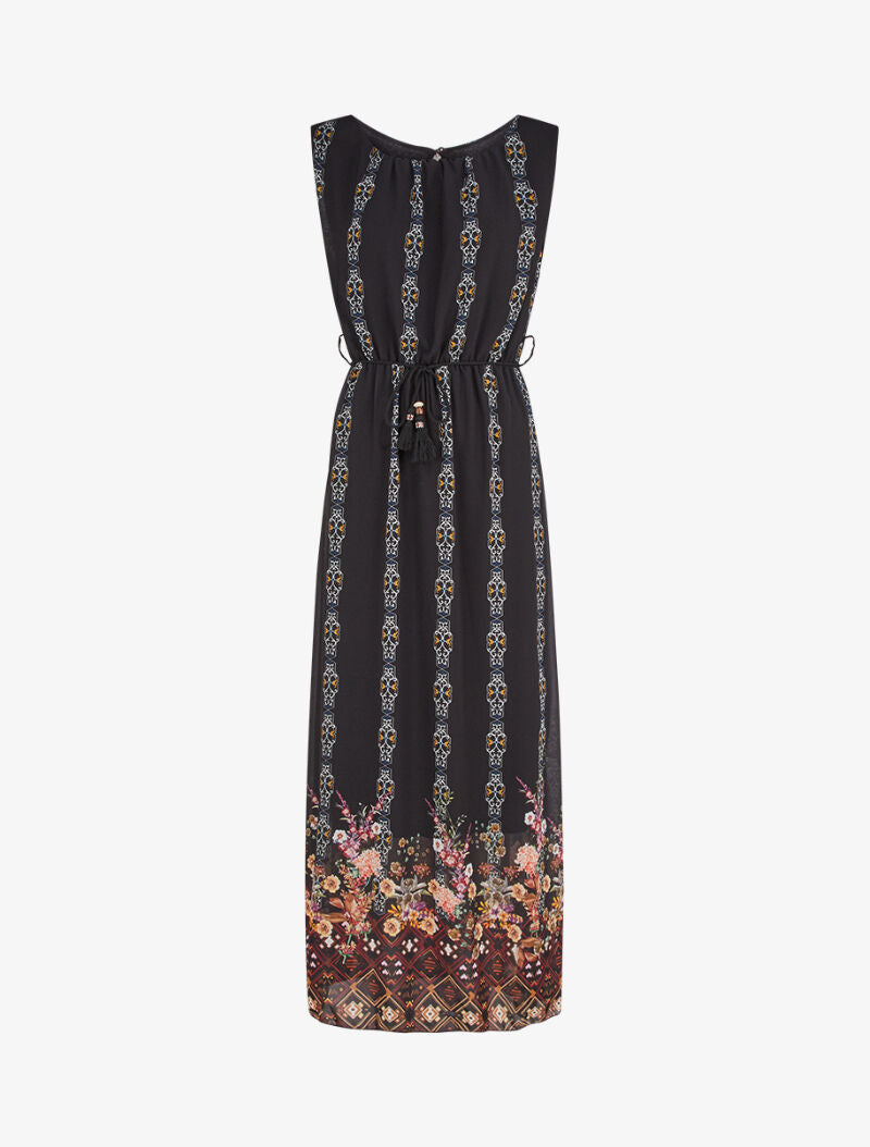 Robe à imprimés style baroque - noir - 2