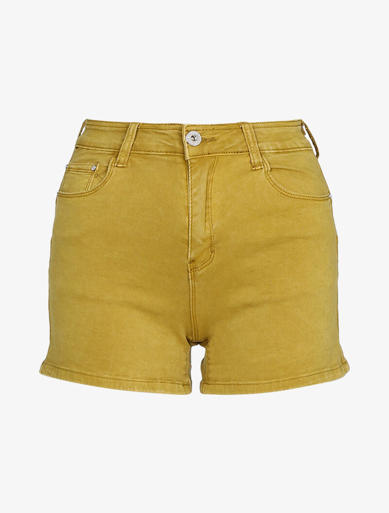 Mini short uni - jaune - 3