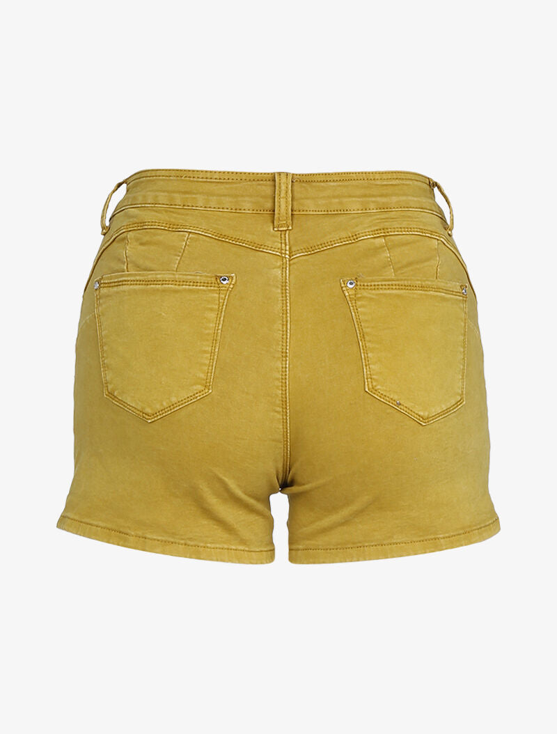 Mini short uni - jaune - 2