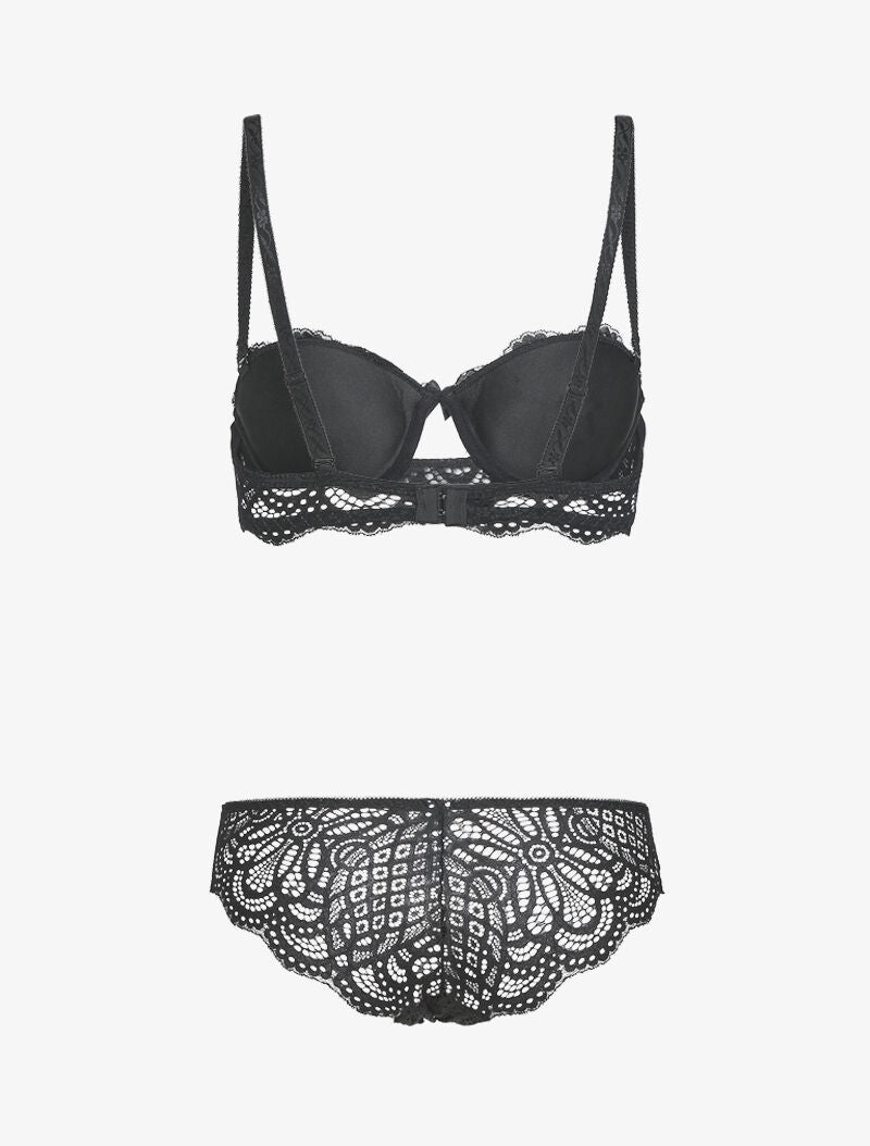 Ensemble broderie stylisée - noir - 2