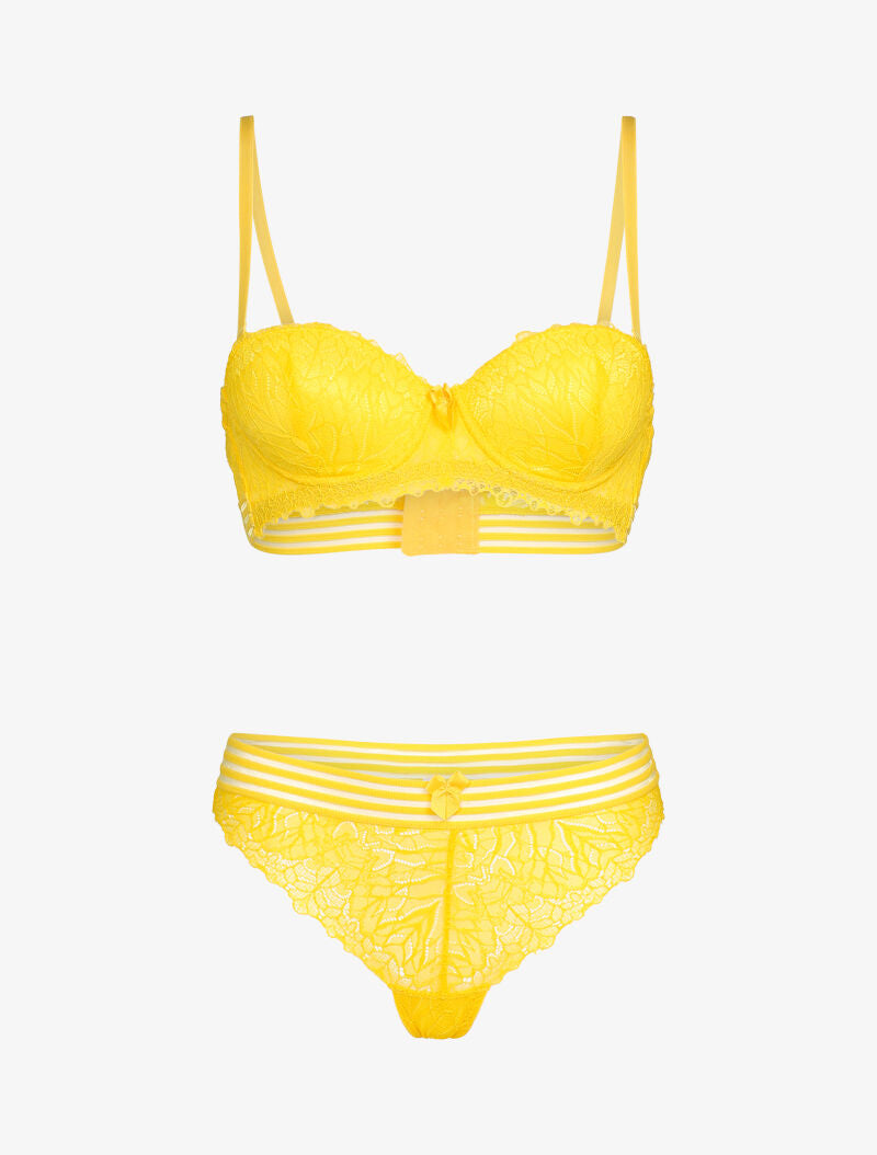 Ensemble à liserés élastiqués - jaune - 3