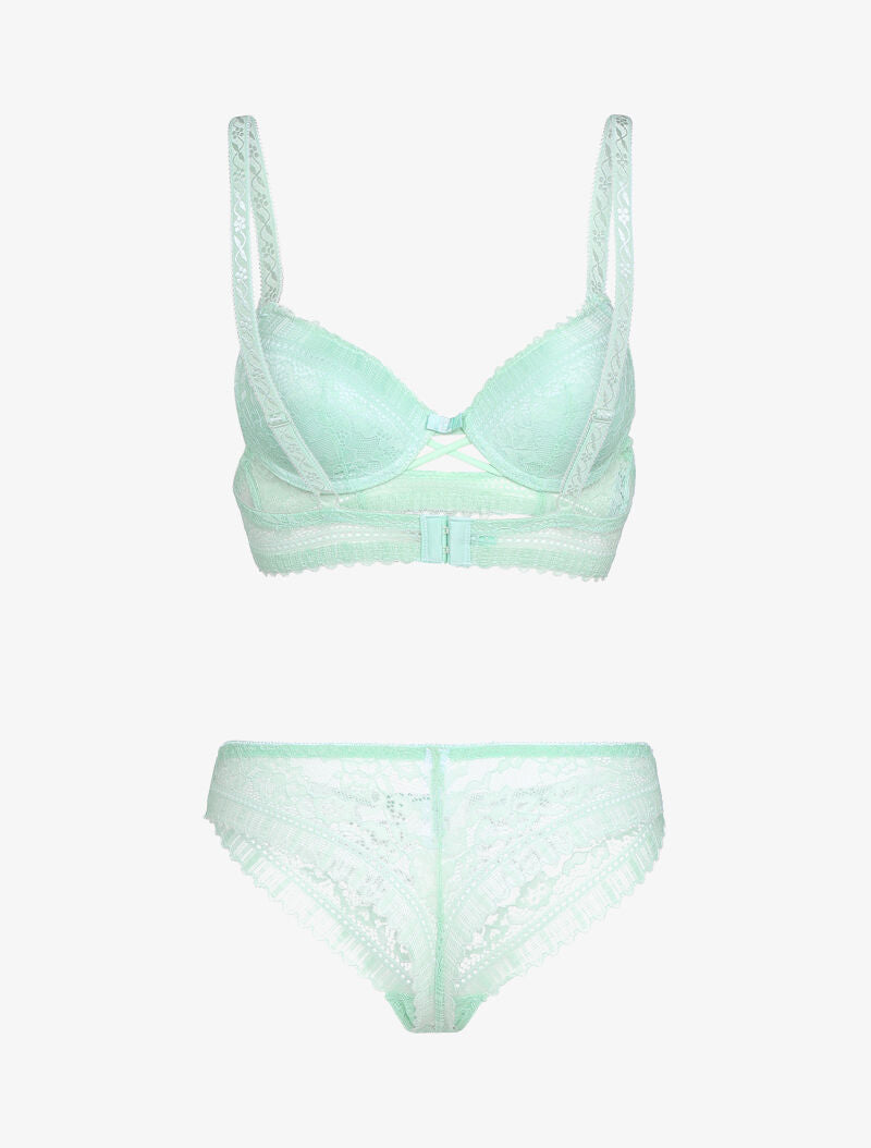 Ensemble floral à liens croisés - vert menthe - 2