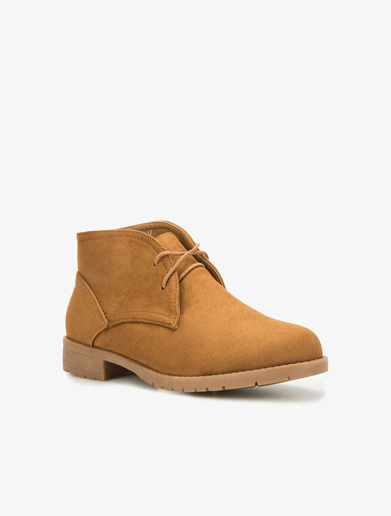 Boots suédine lacets - camel - 2