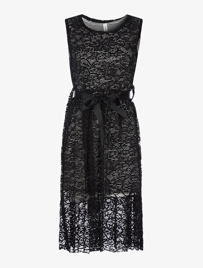 Robe dentelle avec doublure - noir - 3