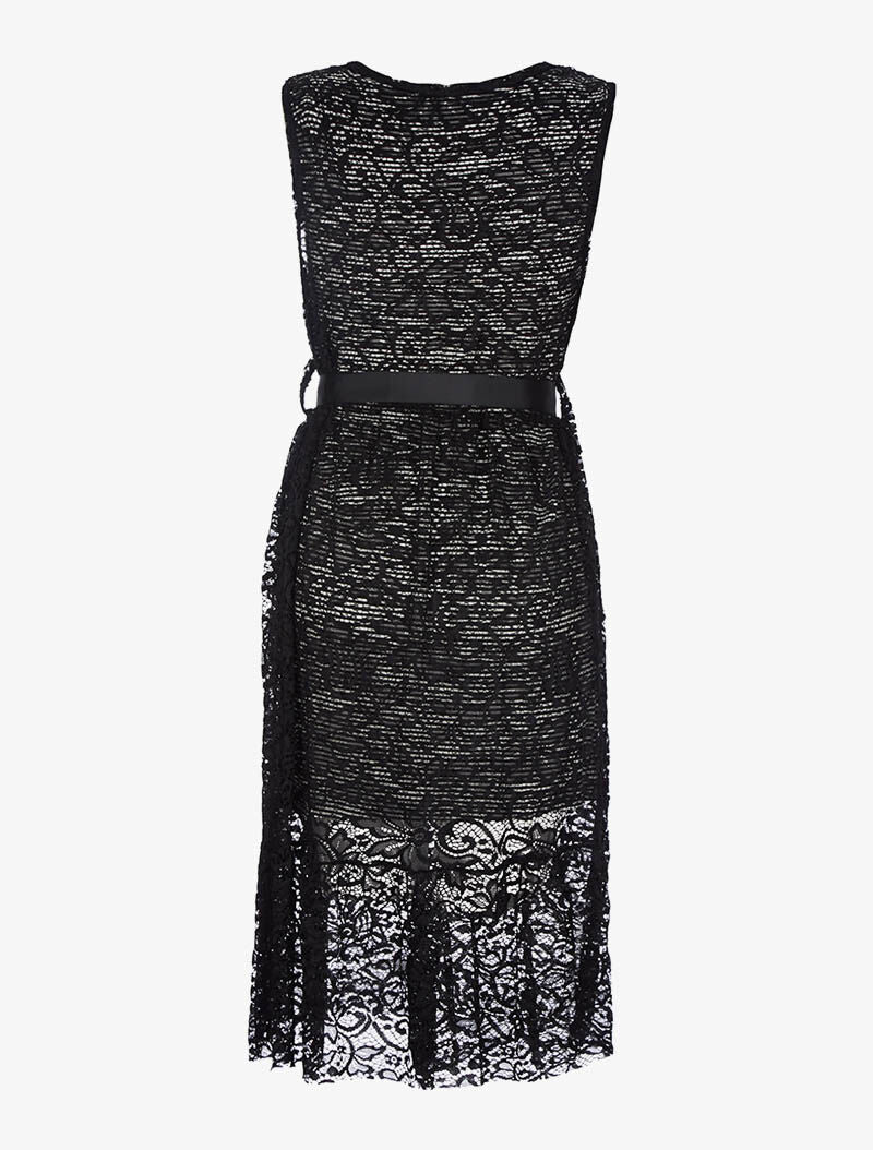 Robe dentelle avec doublure - noir - 2