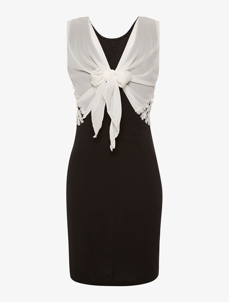 Robe buste à empiècement - noir - 2
