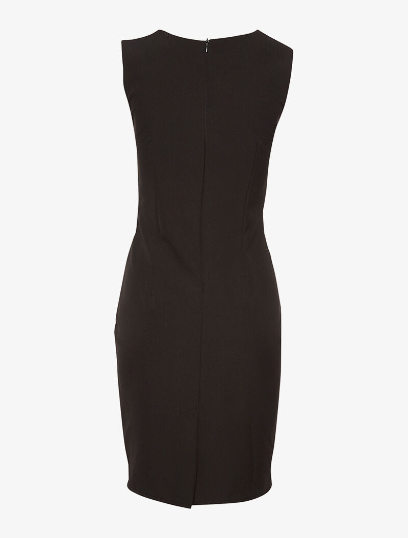 Robe bandes contrastées au ventre - noir - 5