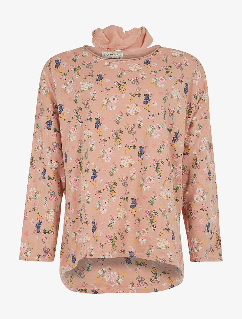 Top ample et foulard - rose - 3