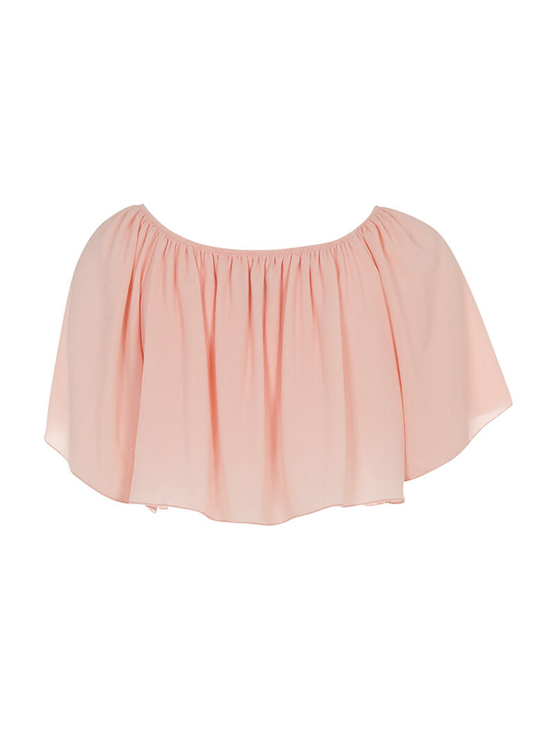 Crop-top volant en mousseline - rose - 2