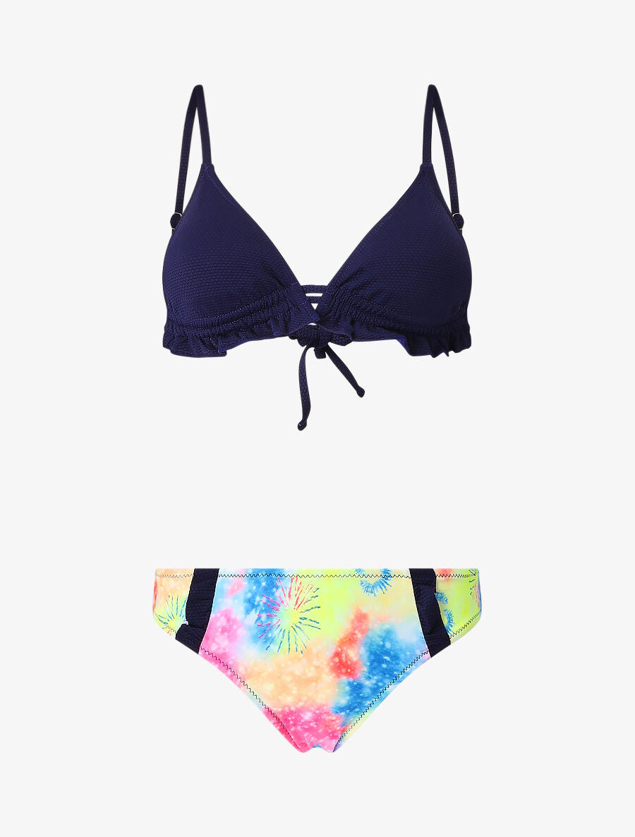 Bikini dépareillé tie and dye - Marine - 1