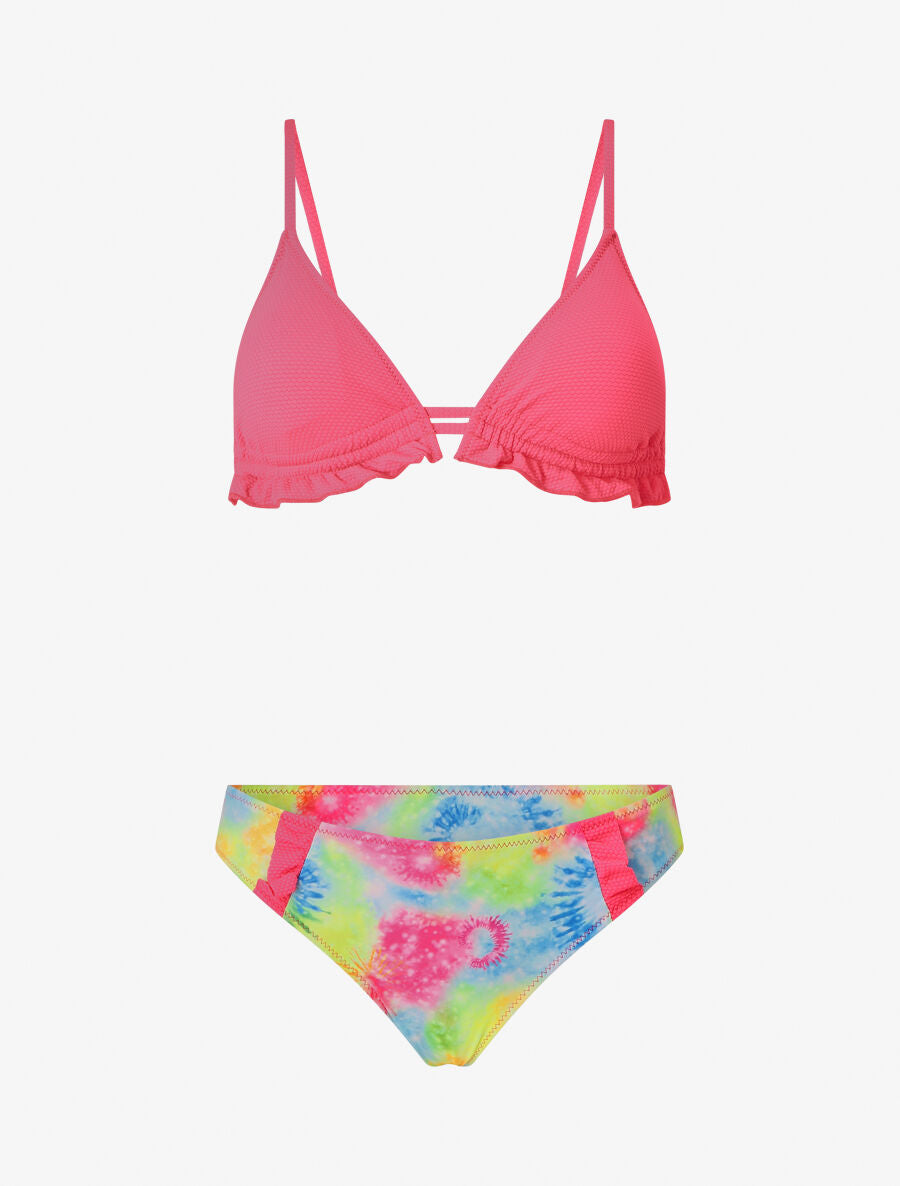 Bikini dépareillé tie and dye - Rose fluo - 4