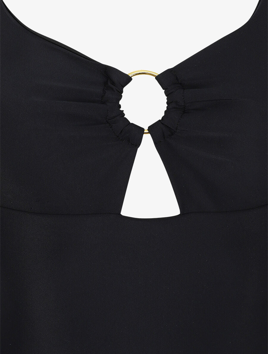Maillot de bain une pièce échancré - Noir - 3