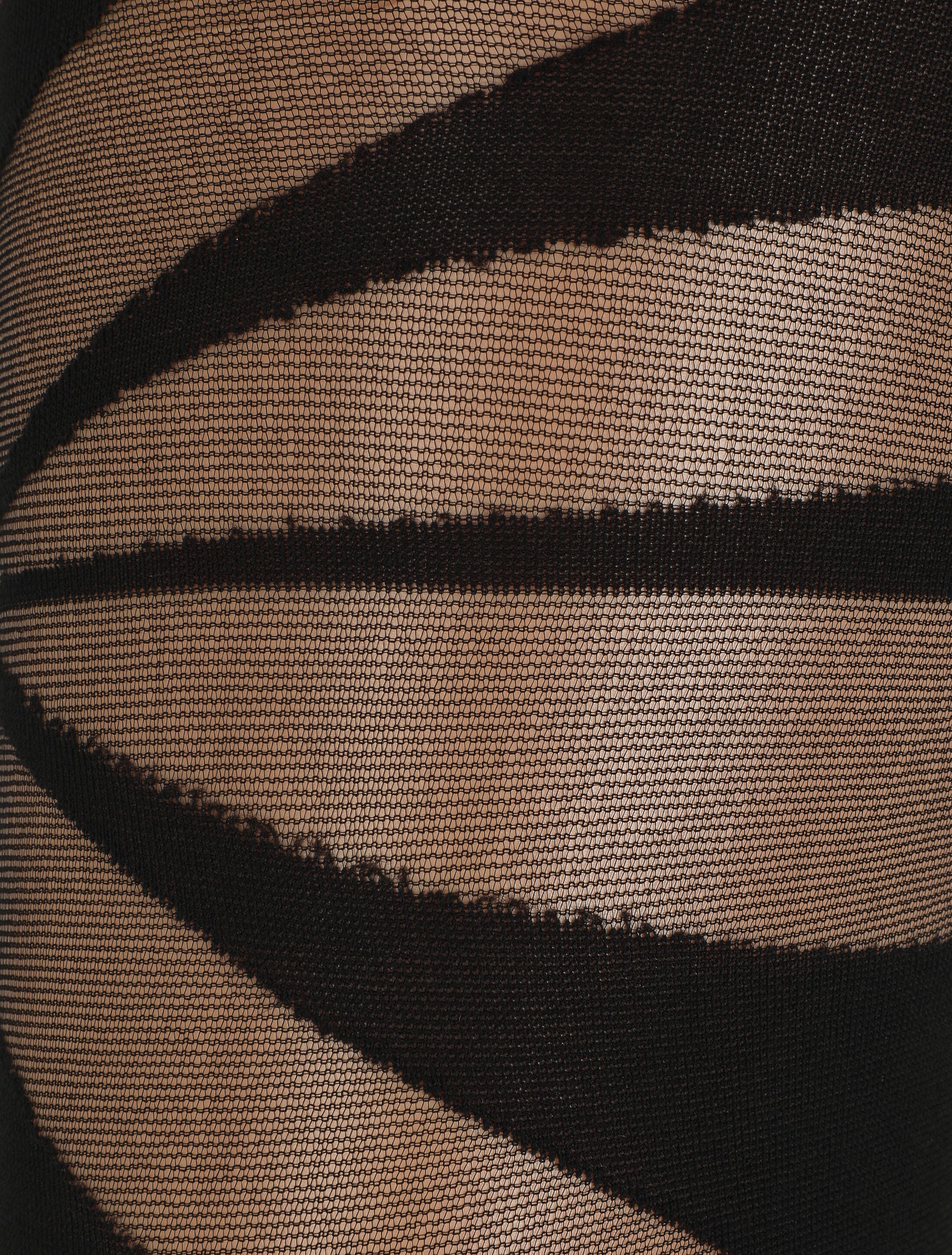 Collants en voile à motifs graphiques - Noir - 3