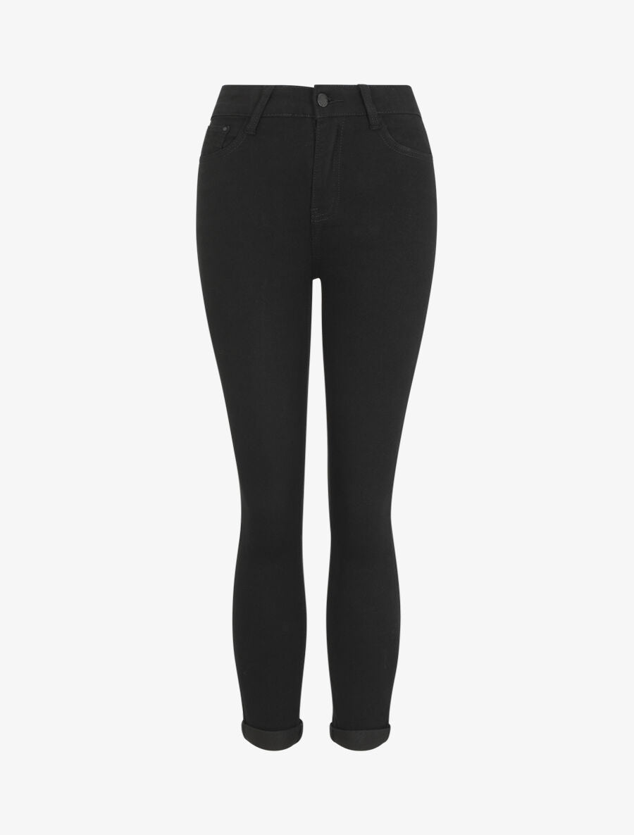 Jean à revers coupe slim - Noir - 4