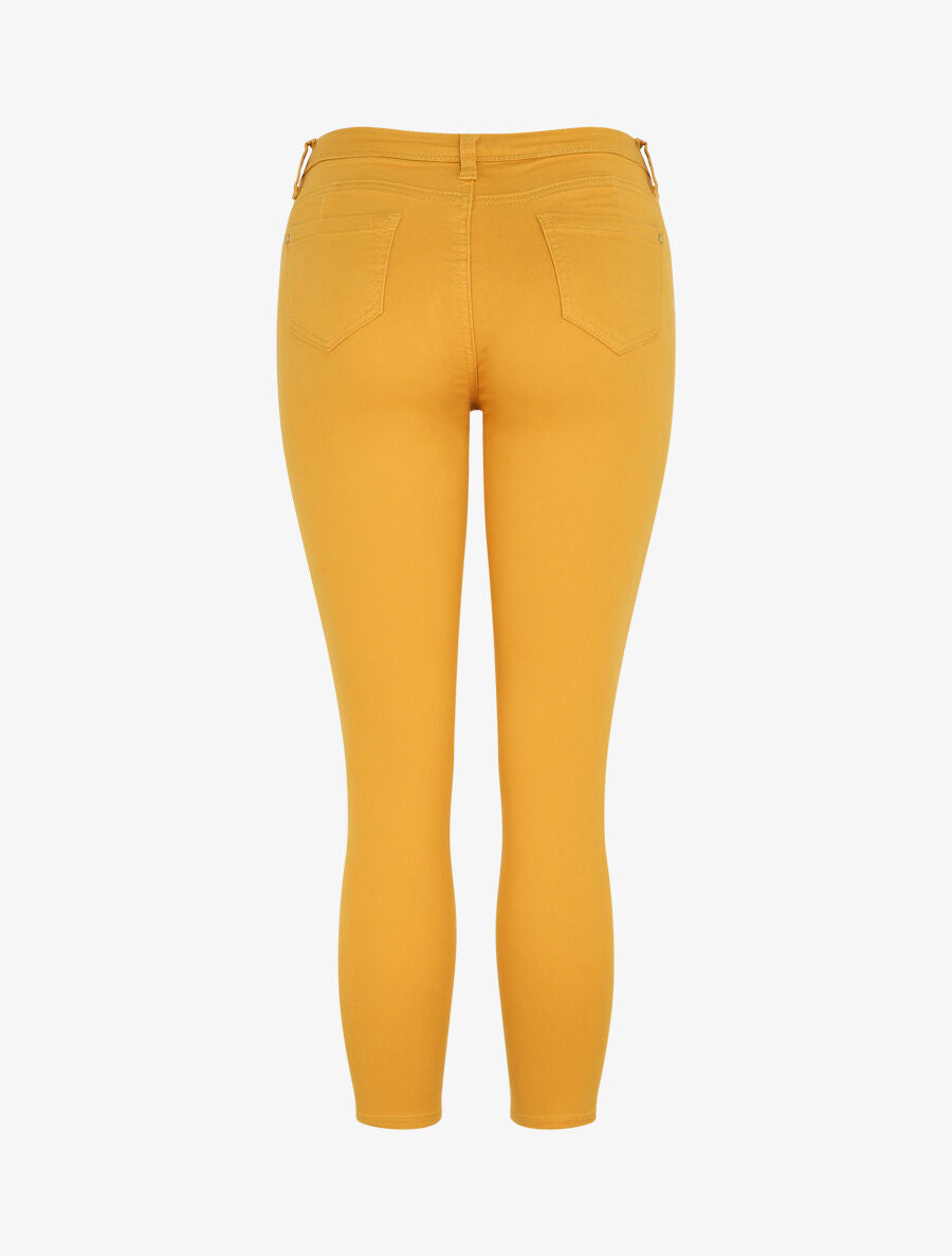 Jean skinny uni push up taille standard - Moutarde - 2