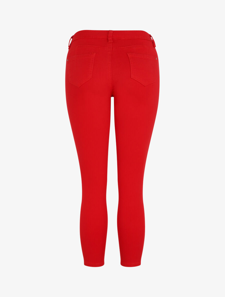Jean skinny uni push up taille standard - Rouge - 2