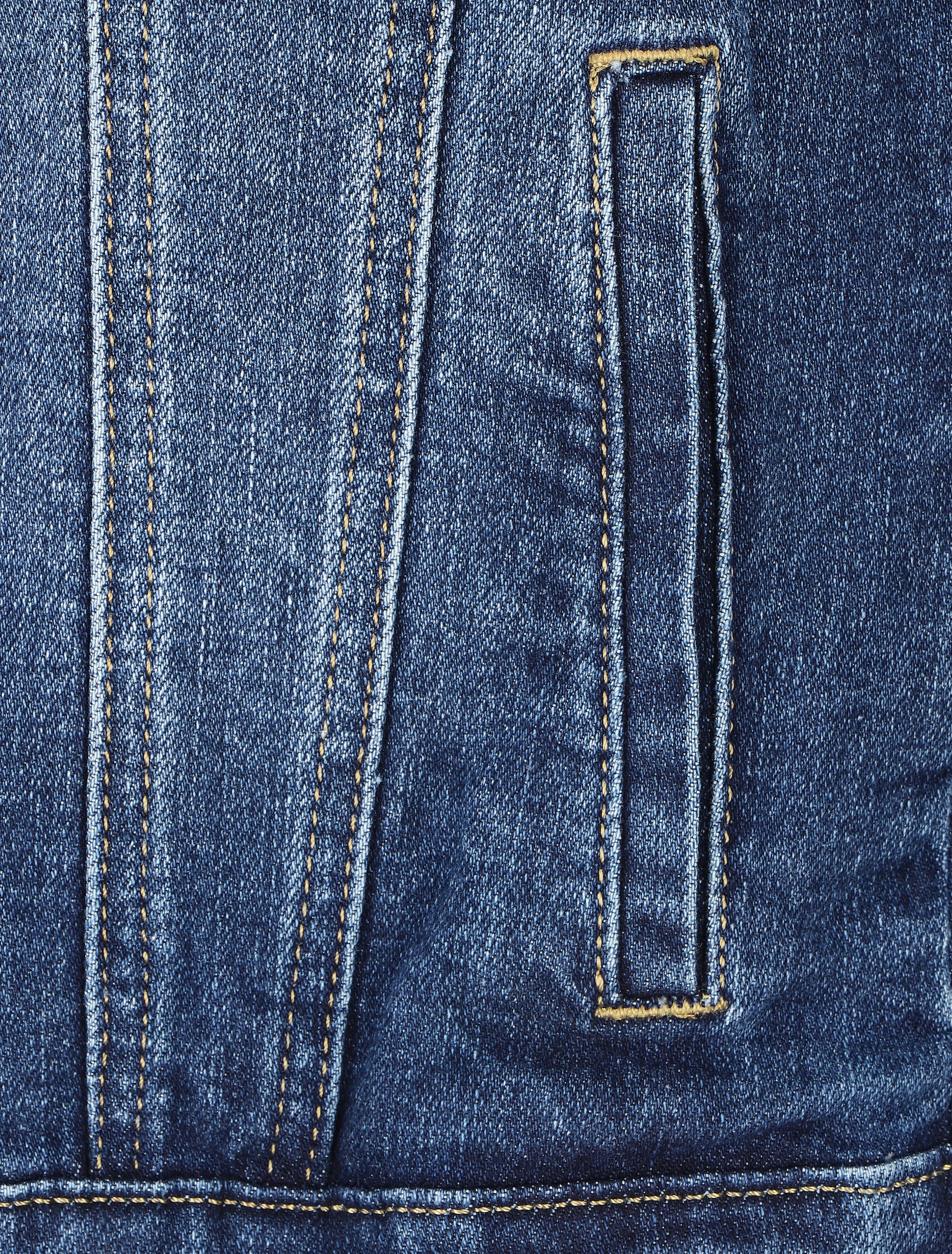 Veste en jean droite - Bleu - 3