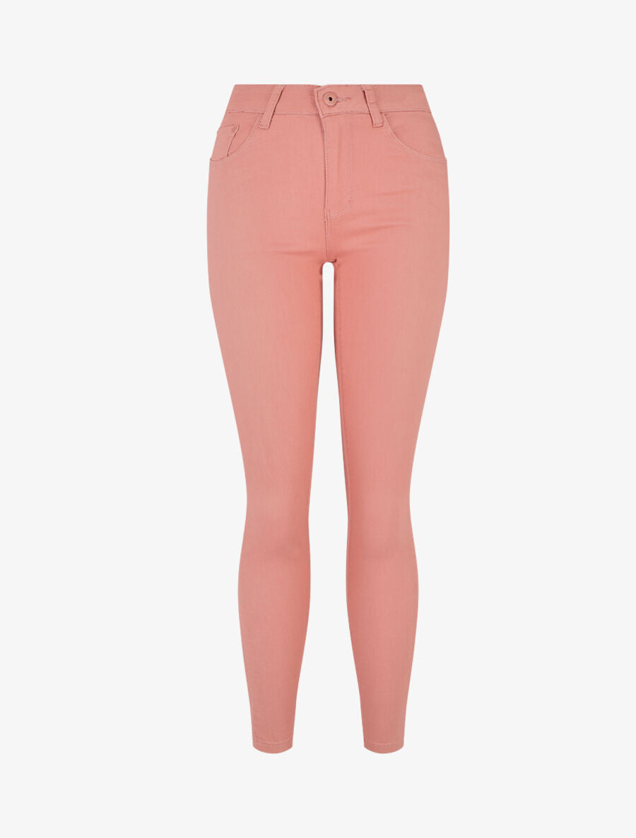 Jean uni coupe slim - Rose - 1