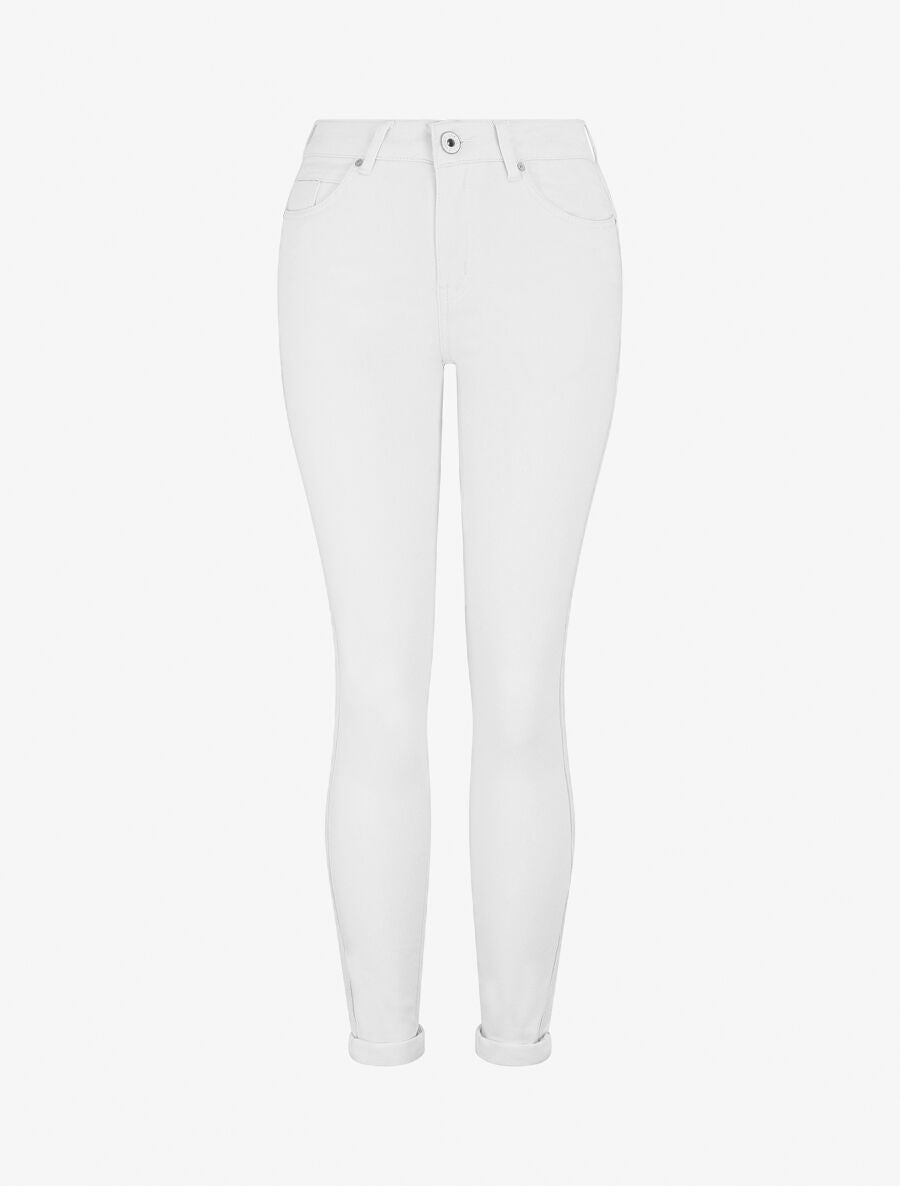Jean uni coupe slim - Blanc - 1