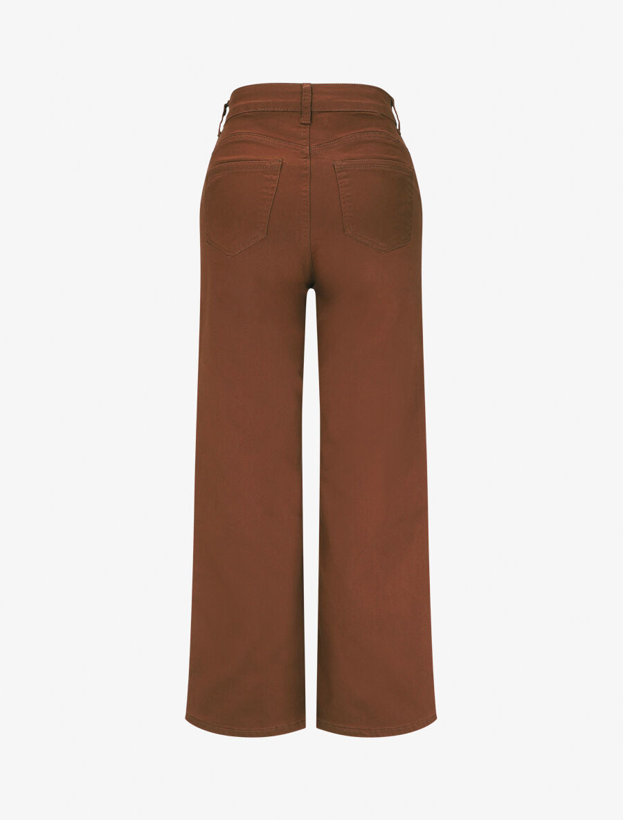 Jean large coupe droite - Marron - 2