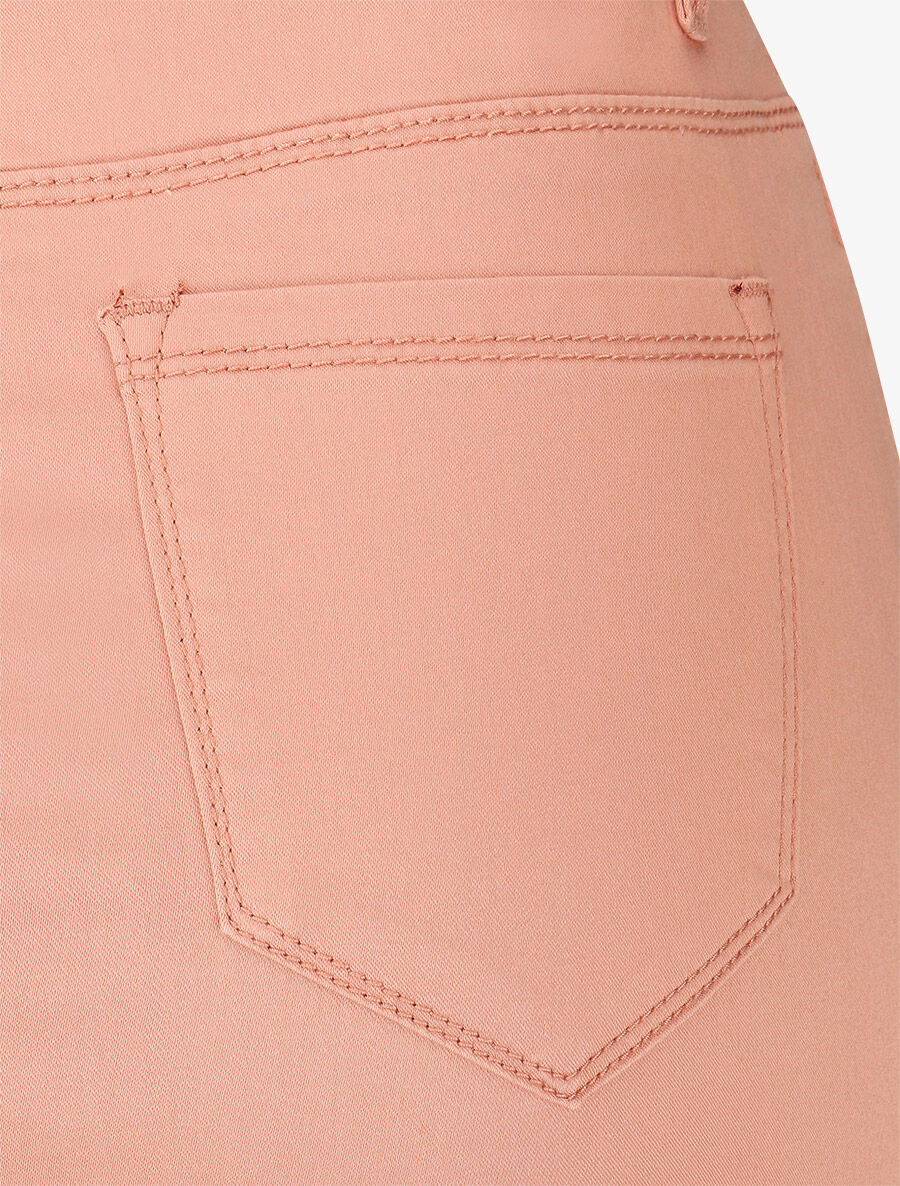 Jupe unie droite classique - Rose poudré - 3