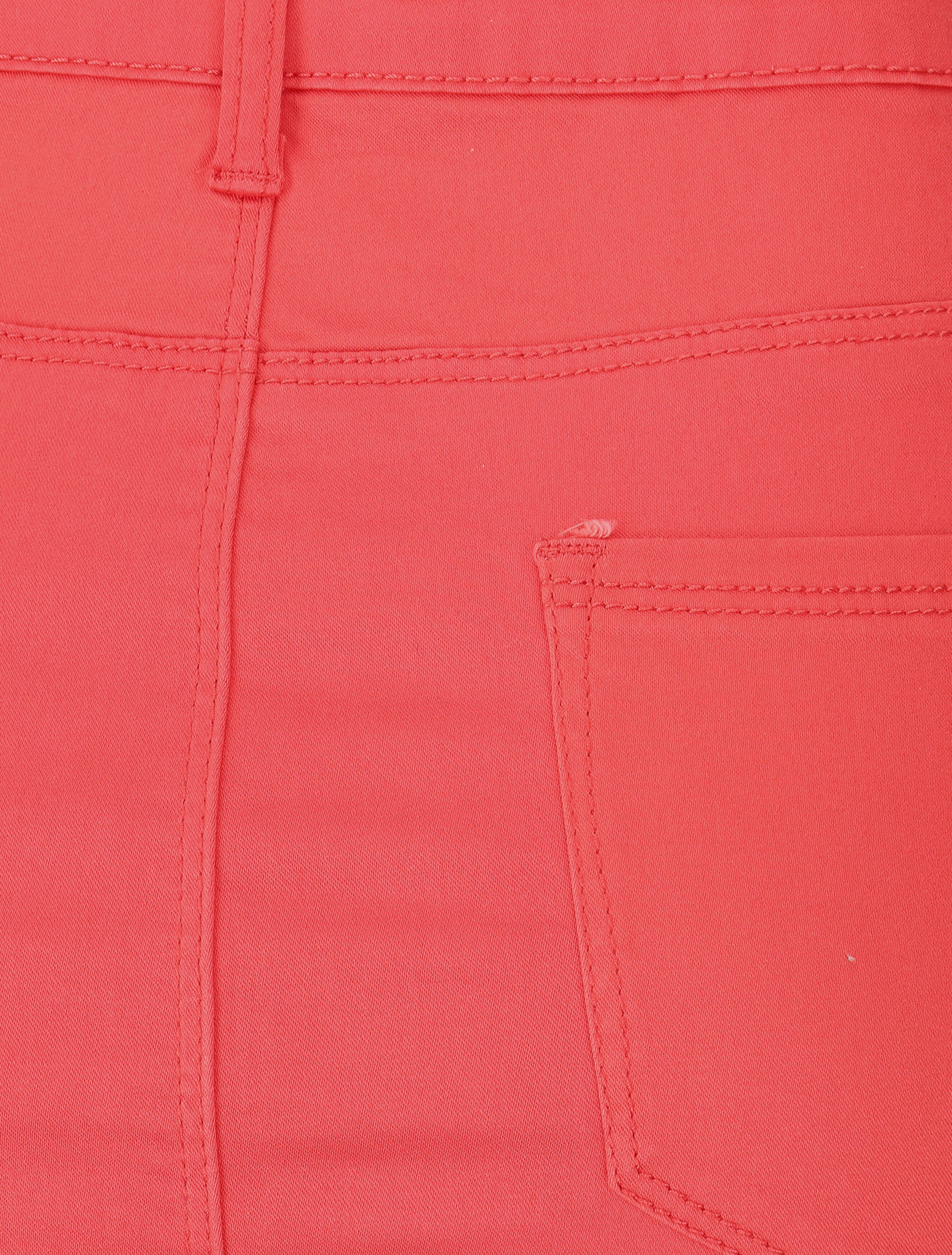 Jupe unie droite classique - Corail - 3