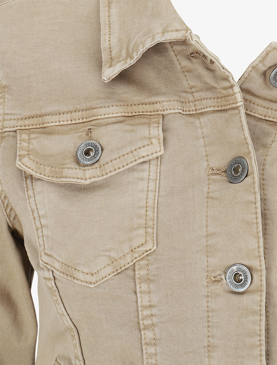 Veste unie coupe droite - Taupe - 3