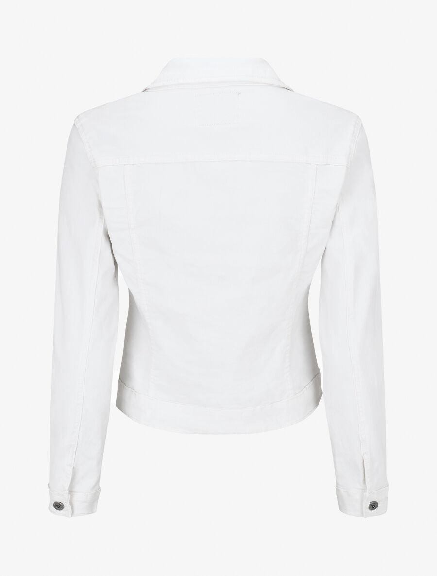 Veste unie coupe droite - Blanc - 2
