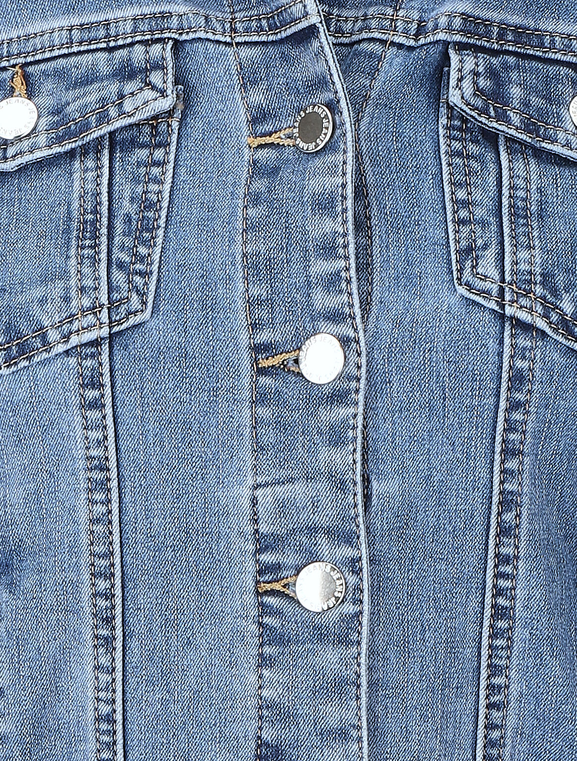 Veste basique en jean - Bleu - 3