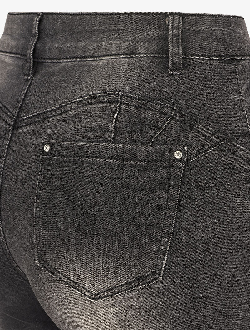 Jean skinny taille haute à coutures contrastantes à l&