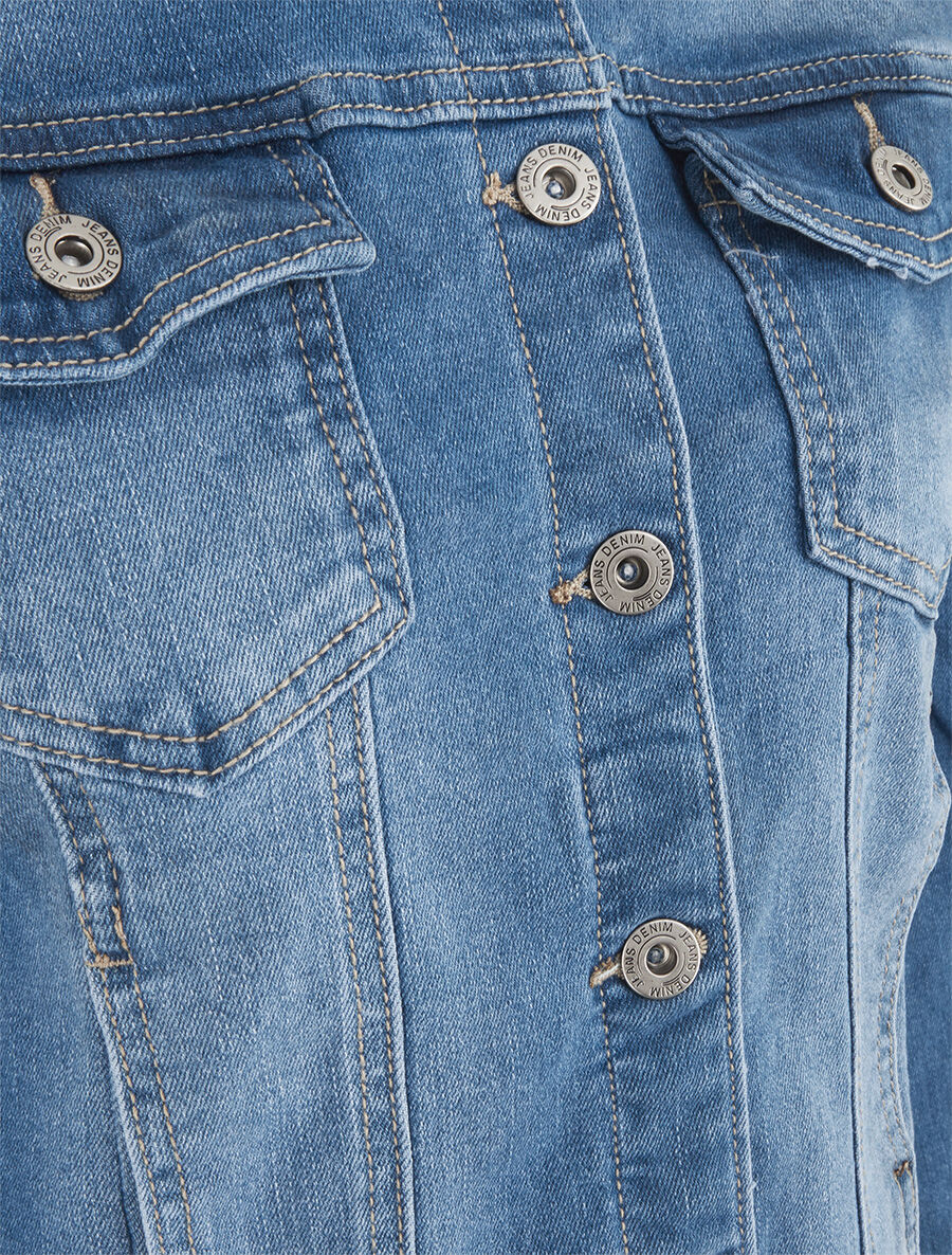 Veste en jean ajustée - Bleu - 3