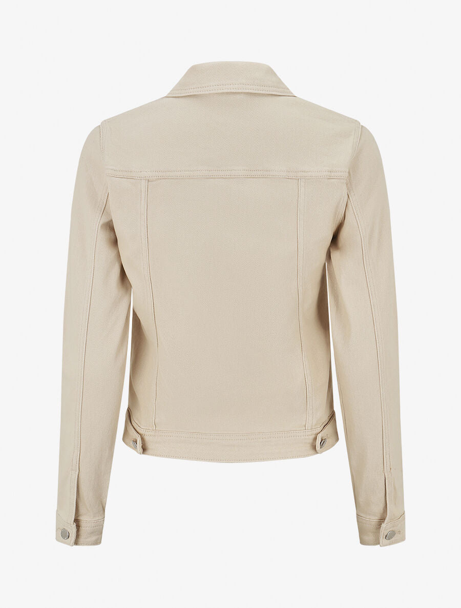 Veste en jean ajustée - Beige - 2