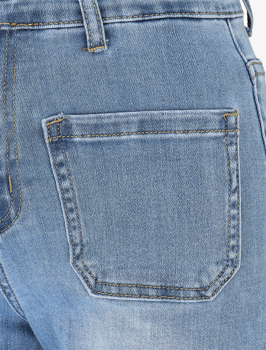 Jean à 4 poches coupe droite - Bleu - 3