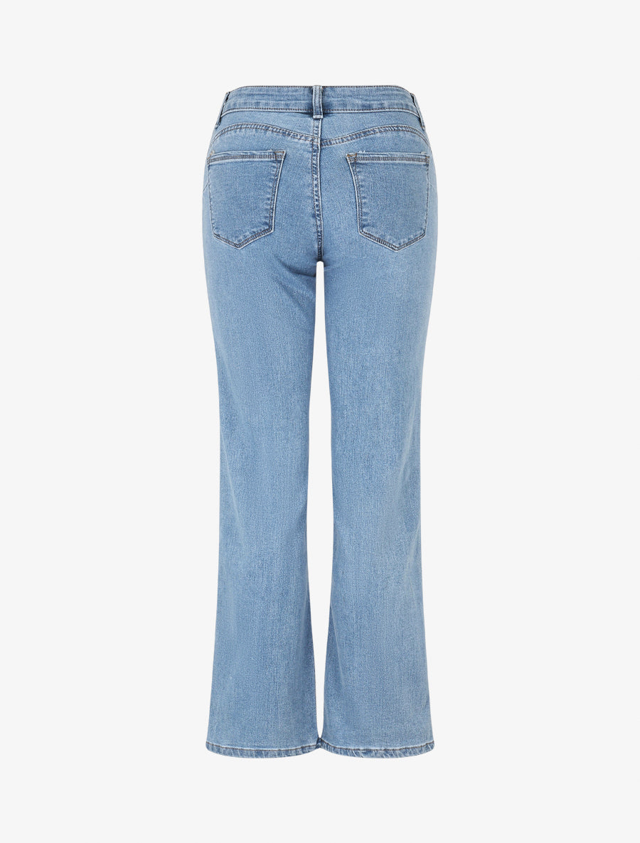 Jean coupe droite taille haute - Bleu clair - 2