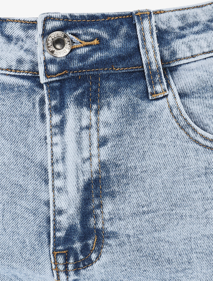 Short classique en jean - Bleu - 3