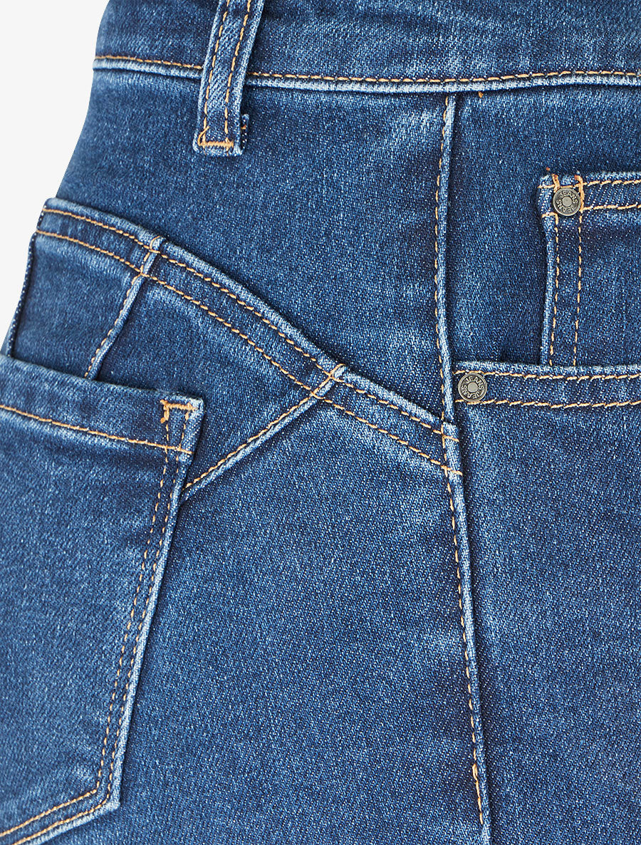 Jean flare taille haute - Bleu brut - 3