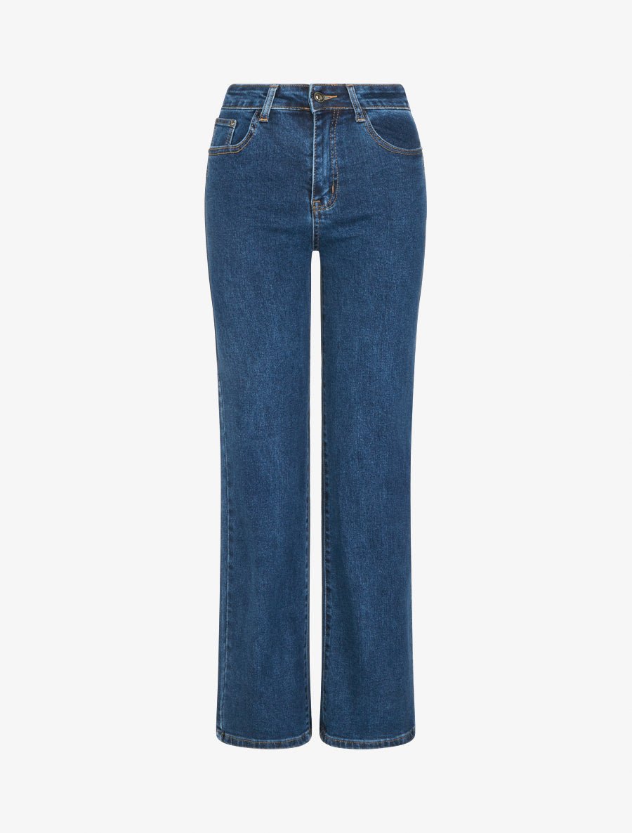 Jean wide leg push up - Denim - 1