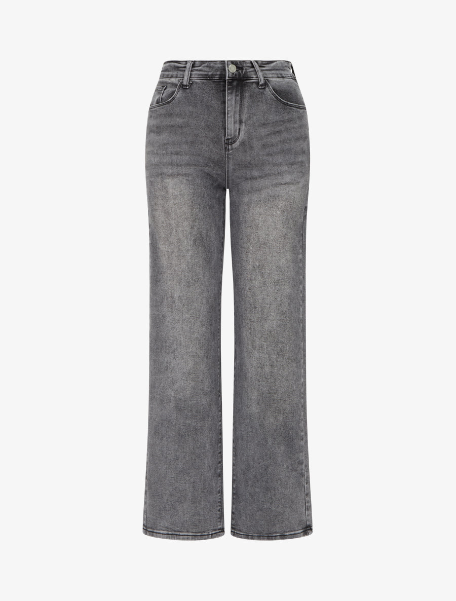 Jean push up coupe droite - Gris - 1