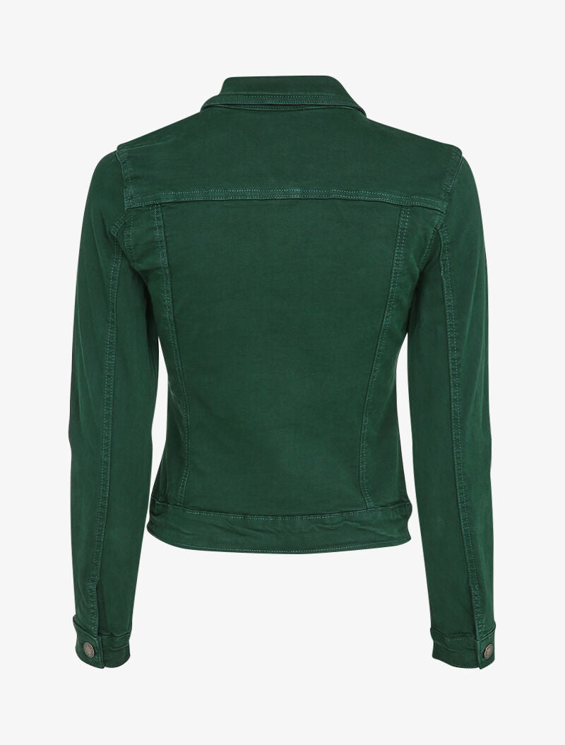 Veste en jean unie - Vert - 2