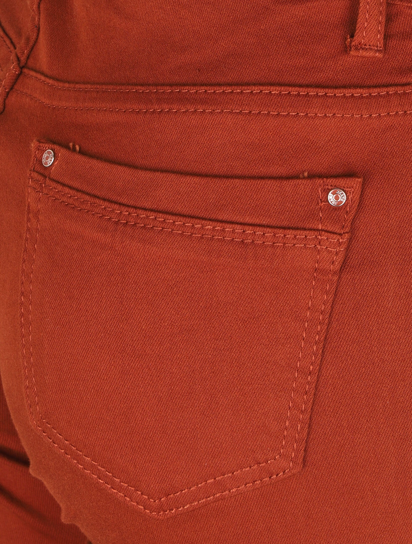 Jean slim stretch à taille haute - Rouille - 3