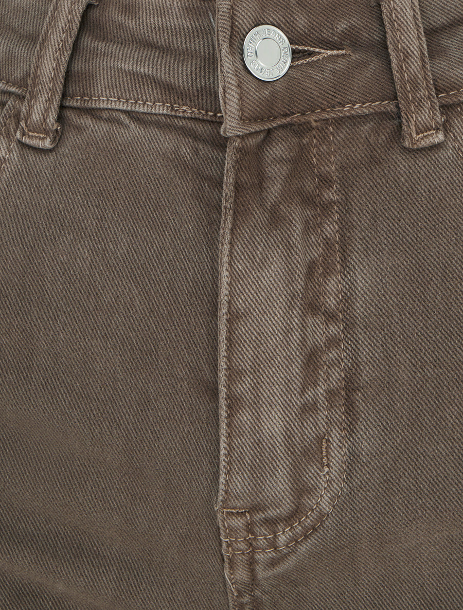 Jean uni wide leg - Taupe - 3