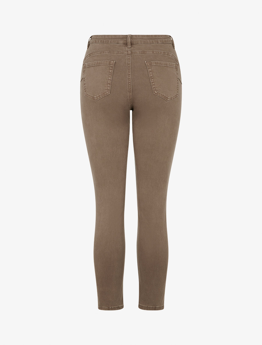 Jean uni coupe skinny - Taupe foncé - 2