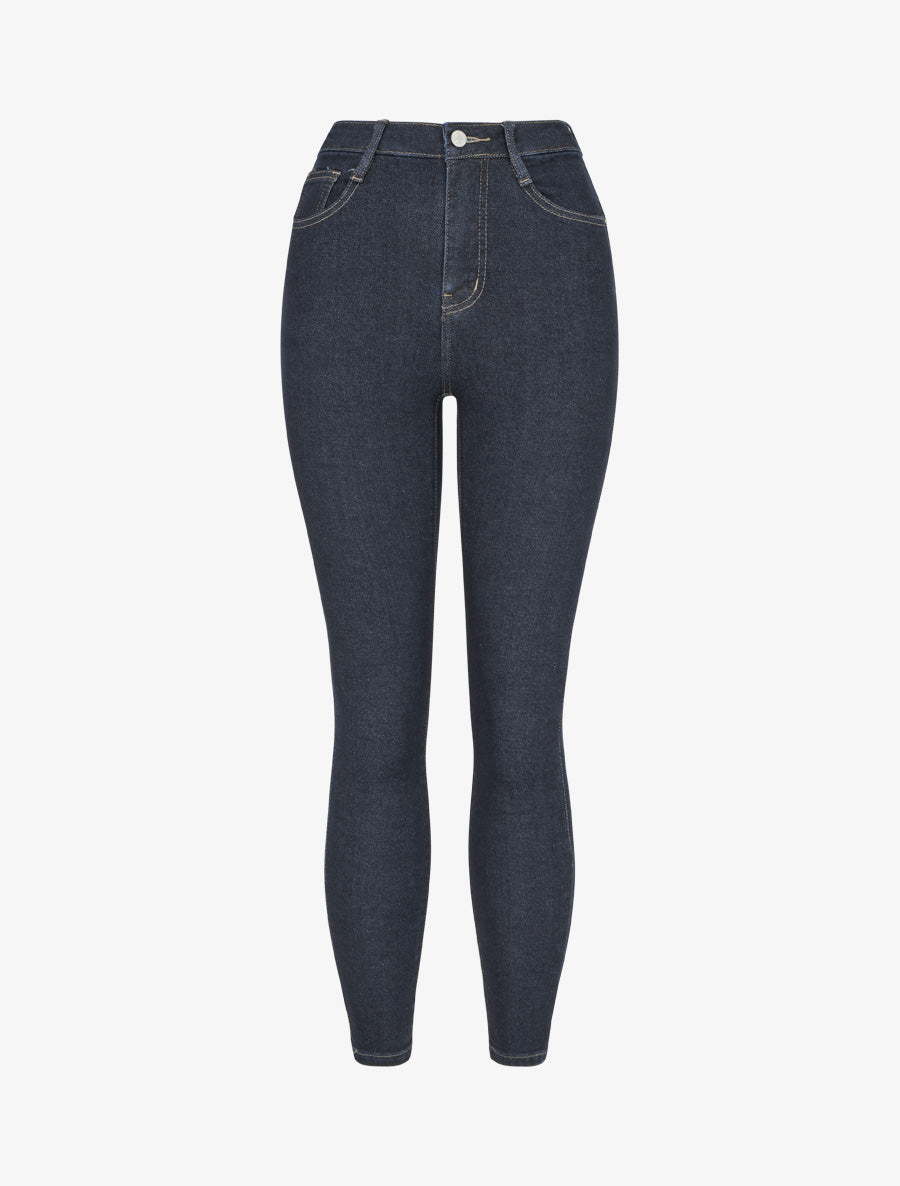 Jean skinny taille haute - Bleu brut - 1