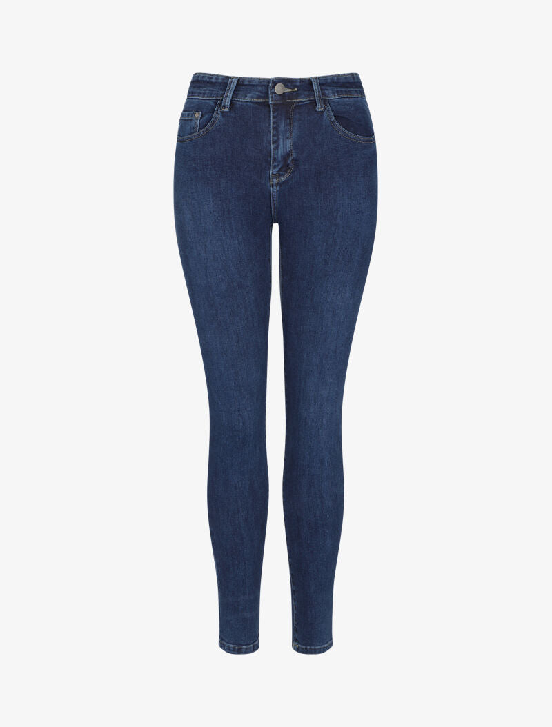 Jean slim à taille haute - Bleu denim - 4